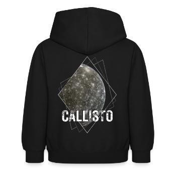 Callisto - Jupiter Lune - Sweat à capuche Enfant - noir - Dos - AI Model Kid Female (0cm)