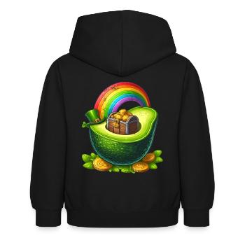 Avocat Saint-Patrick - Sweat à capuche Enfant - noir - Dos - AI Model Kid Female (0cm)