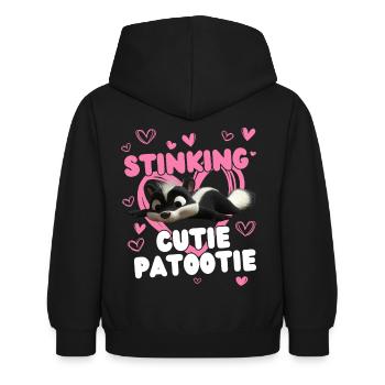 Cutie Patootie - Skunk Cutie : Fan drôle d’animaux - Sweat à capuche Enfant - noir - Dos - AI Model Kid Female (0cm)