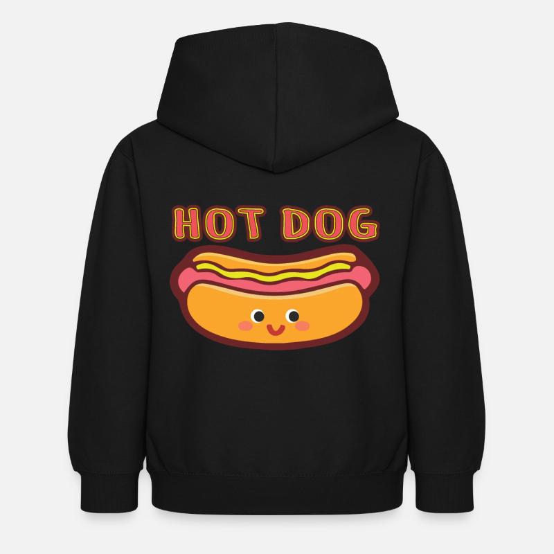 HOT DOG - Sweat à capuche Enfant - noir