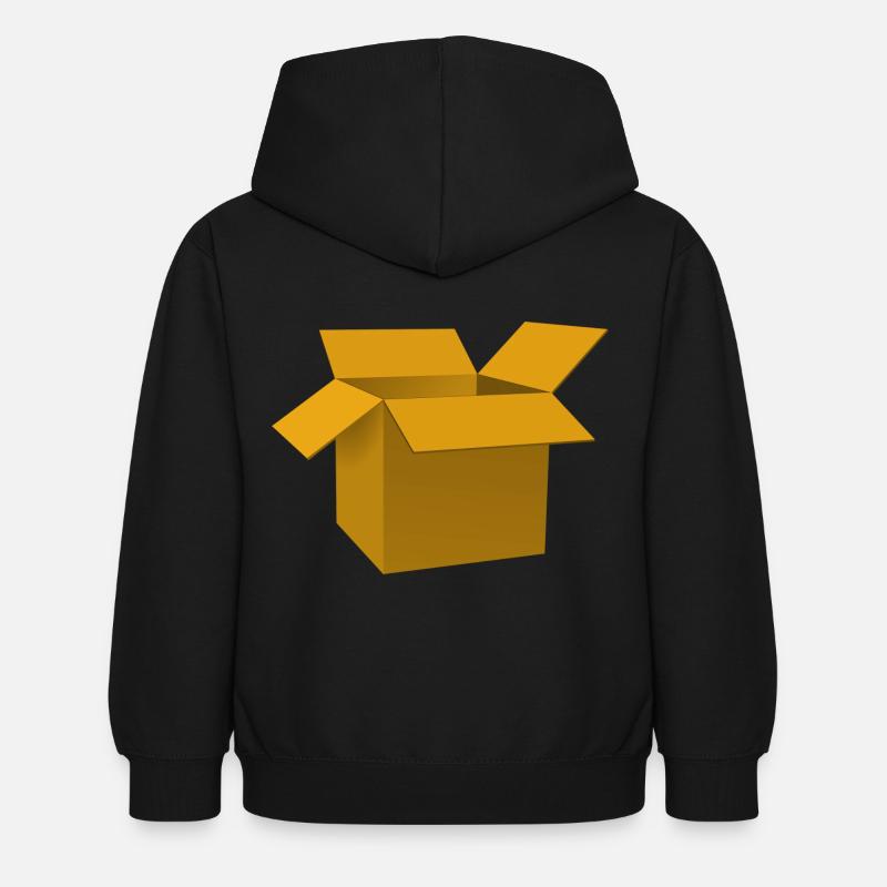 carton - Sweat à capuche Enfant - noir