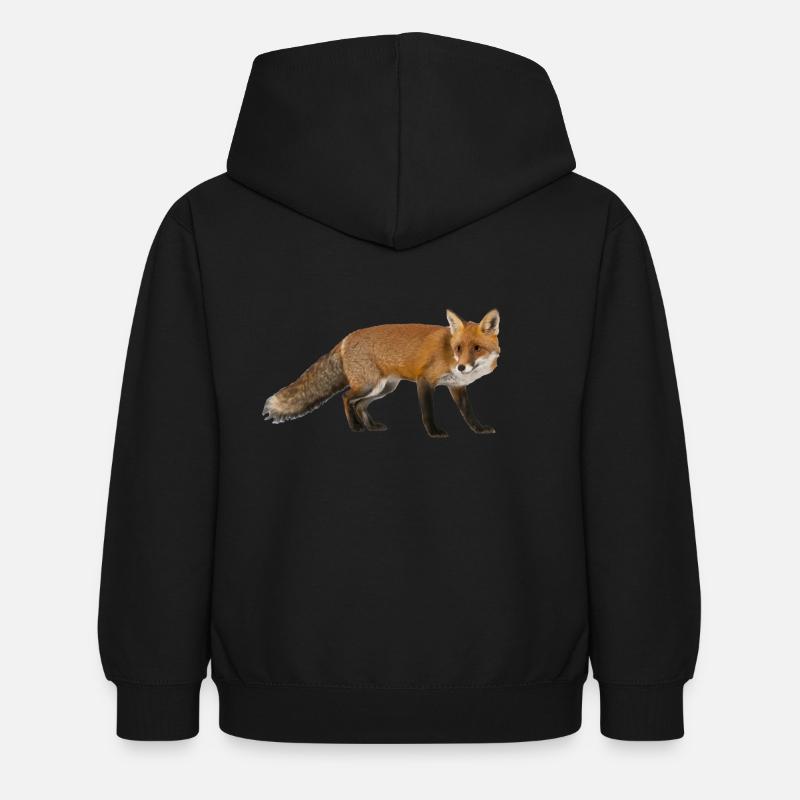 Fuchs - Kinder Hoodie - Schwarz