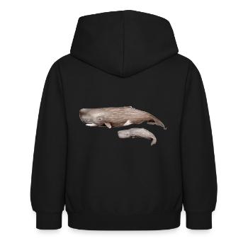Cachalot - Pottwal - Pottwale - Kinder Hoodie - Schwarz - Hinten - AI Model Kid Female (0cm)