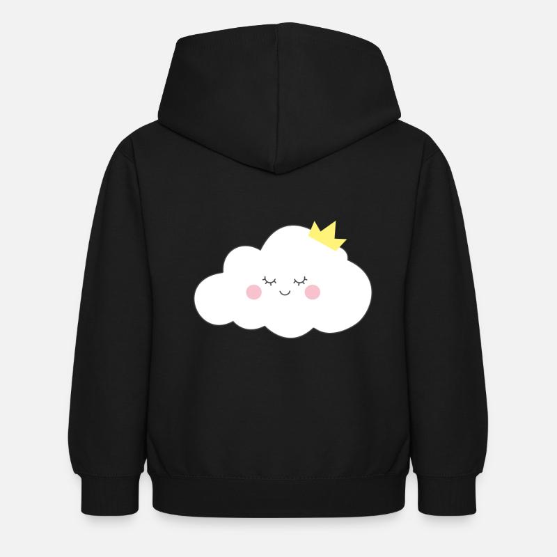 Wolke - Kinder Hoodie - Schwarz