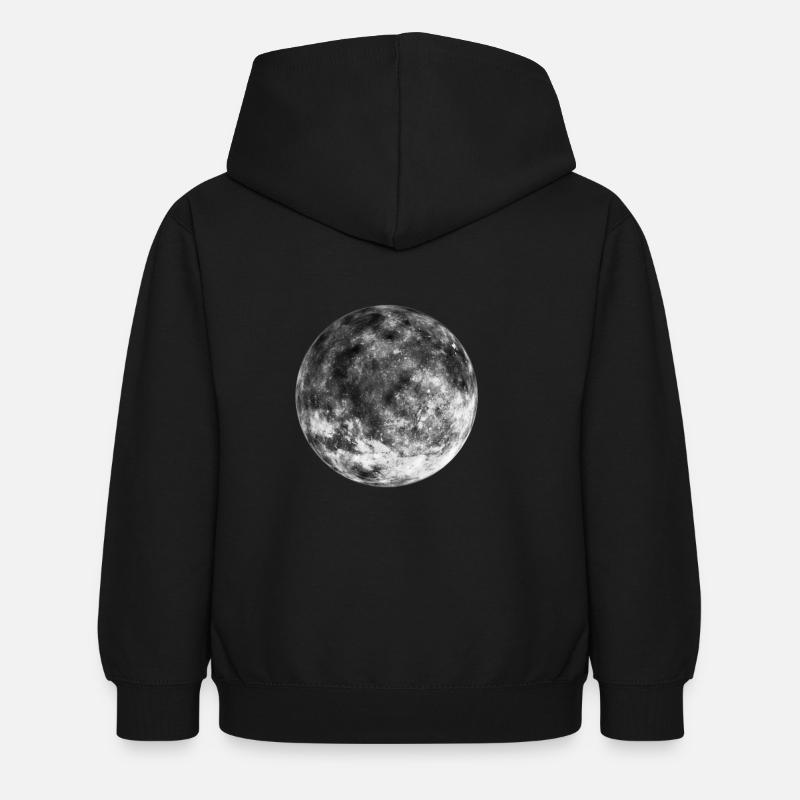 la lune - Sweat à capuche Enfant - noir