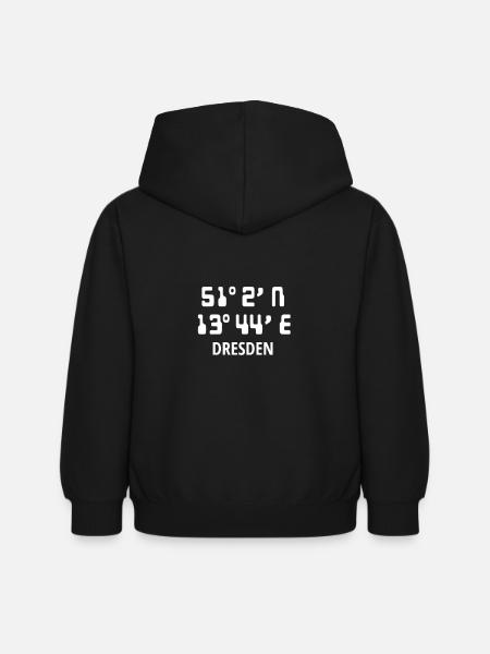 Dresden - Kinder Hoodie - Schwarz