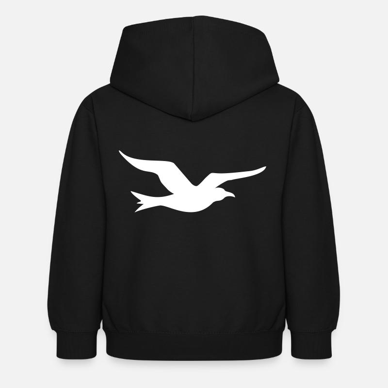 Möwe von der Küste Geschenk - Kinder Hoodie - Schwarz