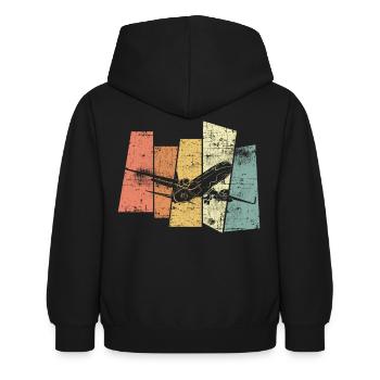 Airplane - Kids Hoodie - black - Back - AI Model Kid Female (0cm)