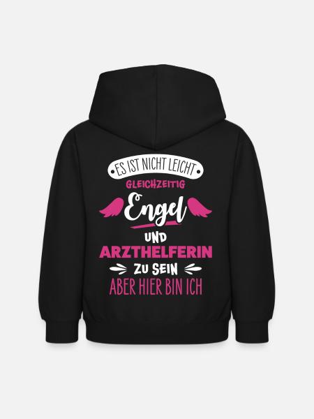 Arzthelferin - Kinder Hoodie - Schwarz