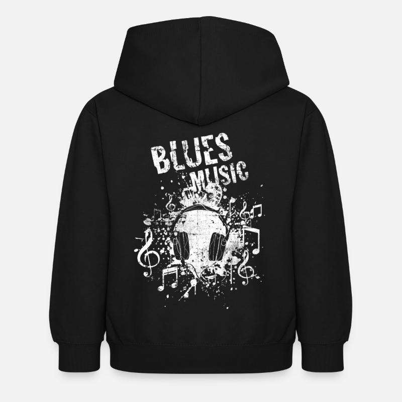 Blues - Sweat à capuche Enfant - noir