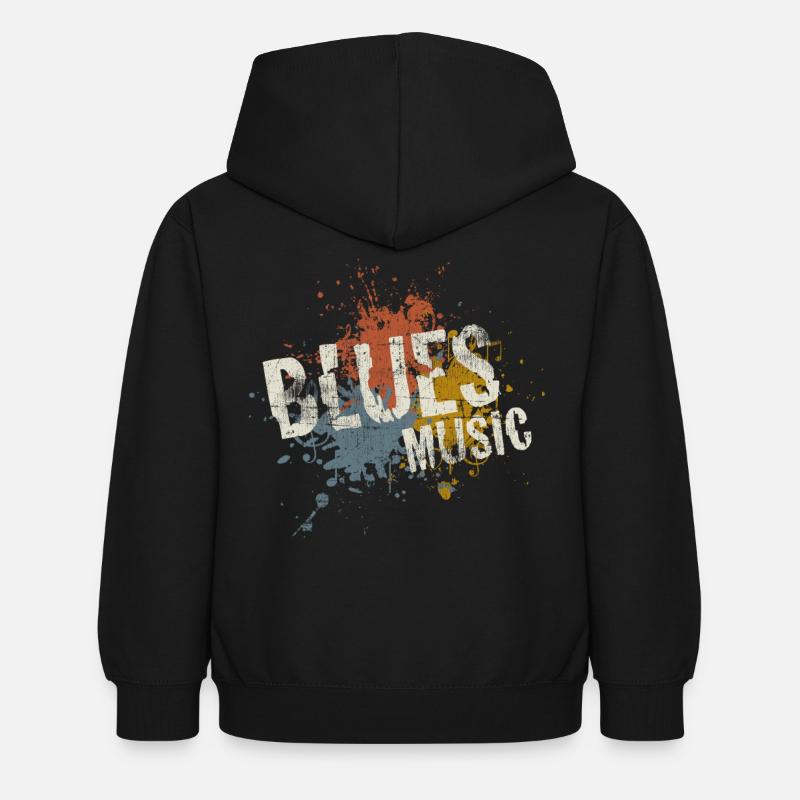 Blues - Sweat à capuche Enfant - noir