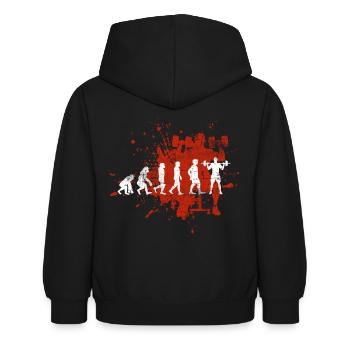 Weight Training Fitness - Kids Hoodie - black - Back - AI Model Kid Female (0cm)