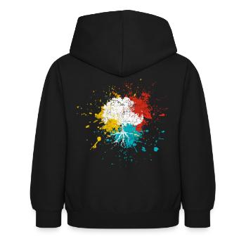 Arbre - Sweat à capuche Enfant - noir - Dos - AI Model Kid Female (0cm)