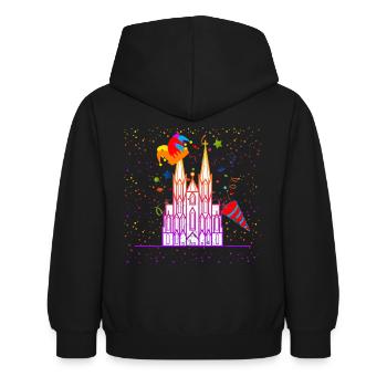 Köln Karneval - Kinder Hoodie - Schwarz - Hinten - AI Model Kid Female (0cm)