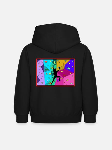 Sportklettern, Bouldern - Kinder Hoodie - Schwarz