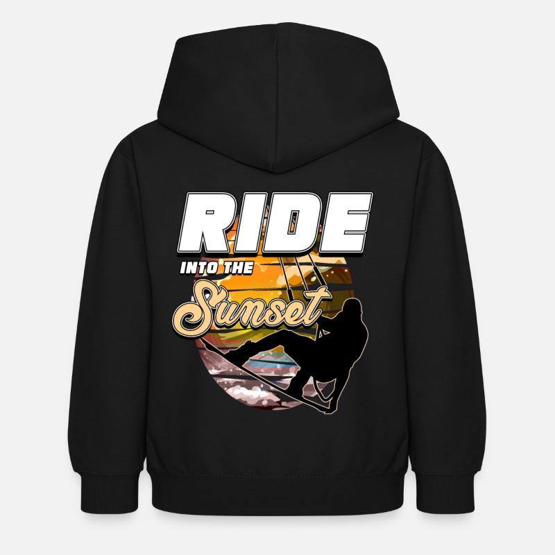 Kitesurf, kitesurf - Sweat à capuche Enfant - noir