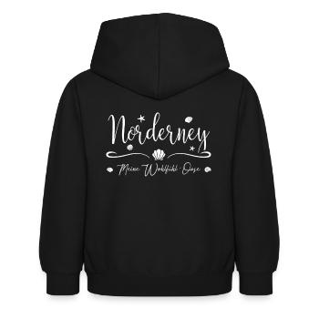 Meine Wohlfühl-Oase - Insel Norderney - Kinder Hoodie - Schwarz - Hinten - AI Model Kid Female (0cm)
