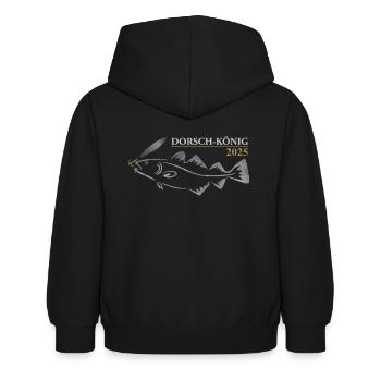 Dorschkönig 2025 - Kinder Hoodie - Schwarz - Hinten - AI Model Kid Female (0cm)