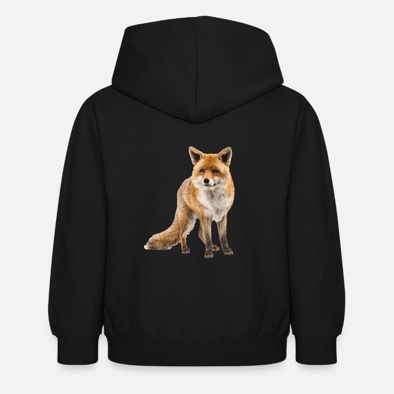 Fuchs - Kinder Hoodie - Schwarz