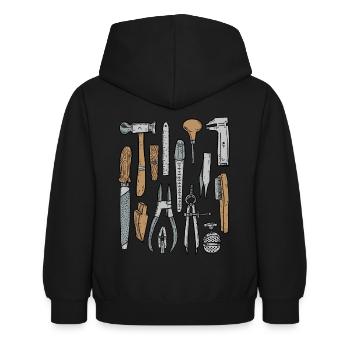 Goldsmith's Tool - Kids Hoodie - black - Back - AI Model Kid Female (0cm)