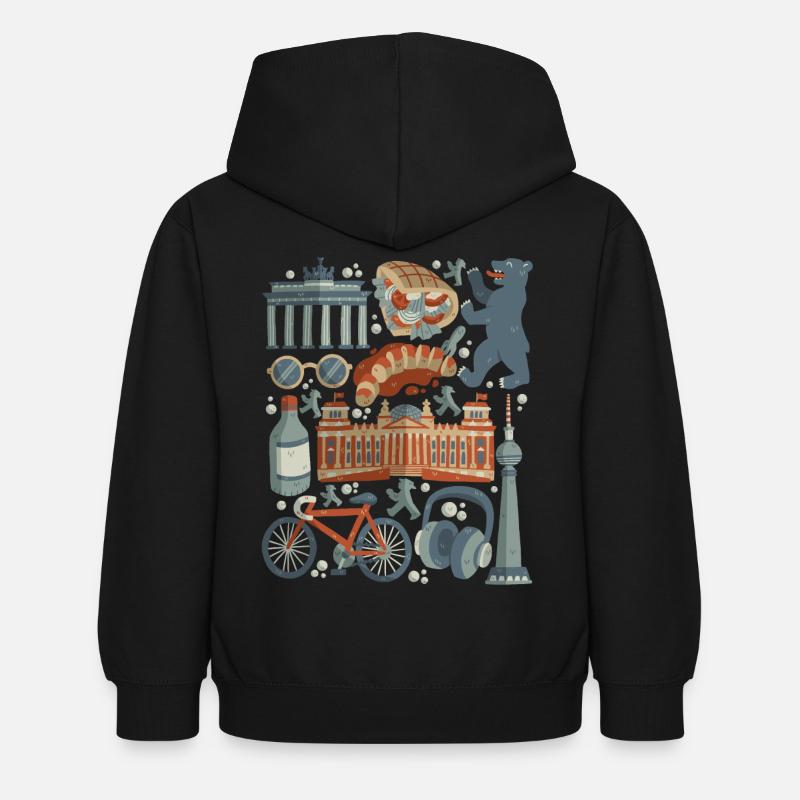Berlin - Kinder Hoodie - Schwarz