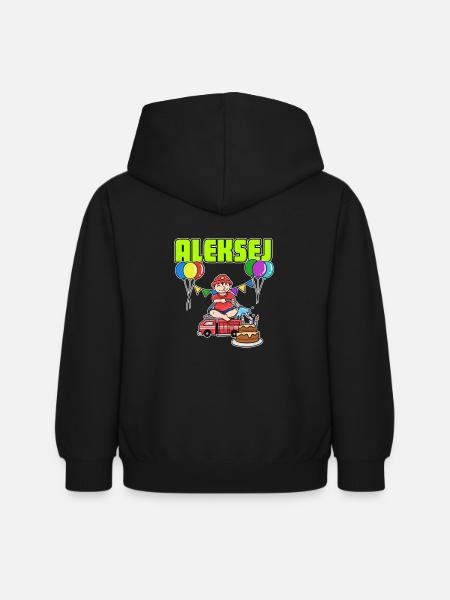 Fire Department Aleksej gift - Kids Hoodie - black
