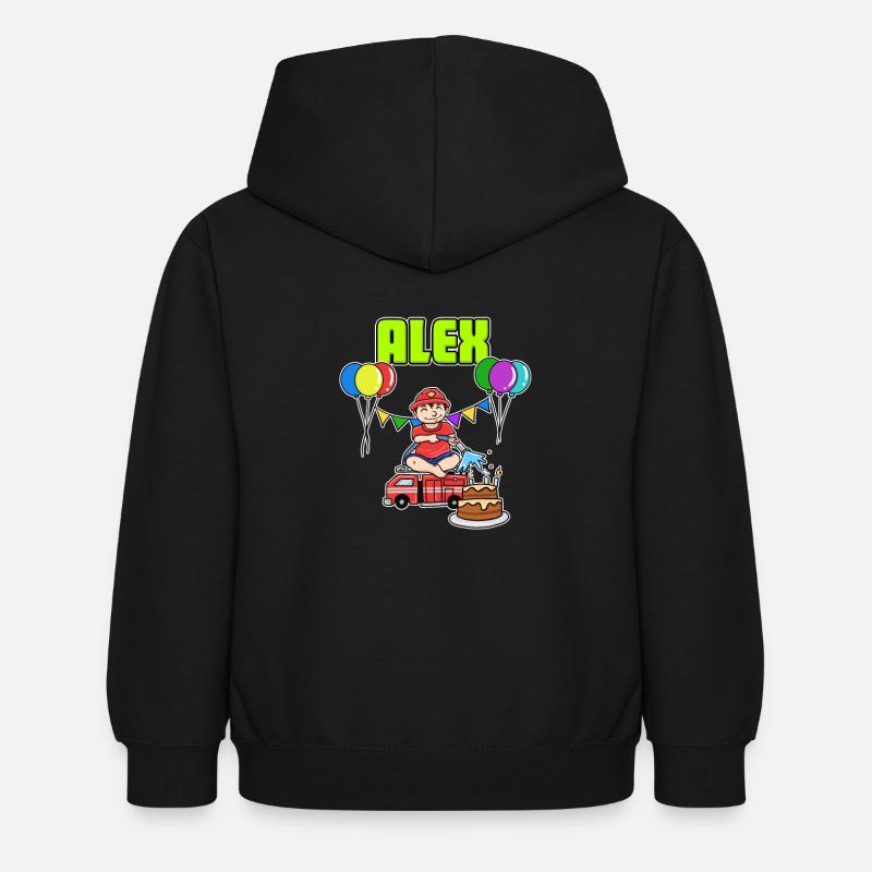Alex cadeau sapeurs-pompiers - Sweat à capuche Enfant - noir