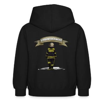 Feuerwehr Kinderfeuerwehr Nachwuchs 112 Geschenk - Kinder Hoodie - Schwarz - Hinten - AI Model Kid Female (0cm)
