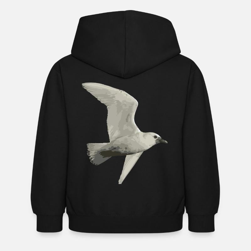 Vogel - Kinder Hoodie - Schwarz