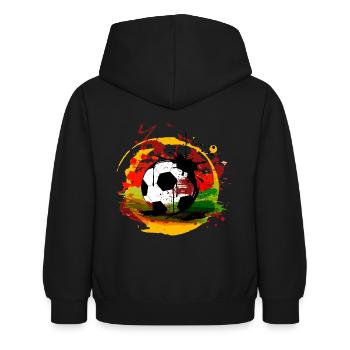 Fussball Deutschland - Kinder Hoodie - Schwarz - Hinten - AI Model Kid Female (0cm)