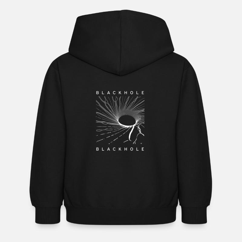 Black hole withe - Schwarzes Loch weiß - Kinder Hoodie - Schwarz