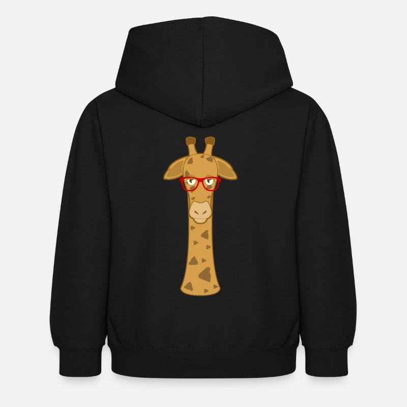 Giraffe graphics - Kids Hoodie - black