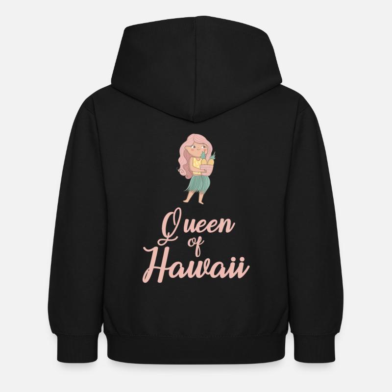Reine d’Hawaï - Sweat à capuche Enfant - noir