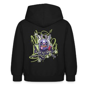 Sprayer Monster - Kinder Hoodie - Schwarz - Hinten - AI Model Kid Female (0cm)