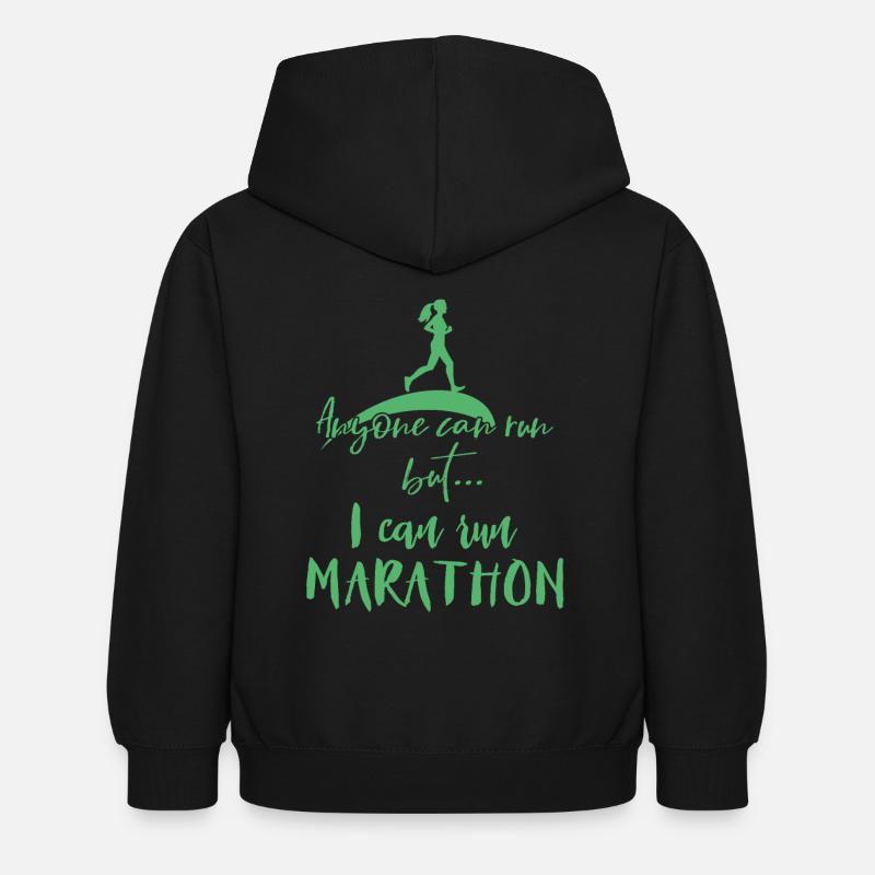 Marathoniens - Sweat à capuche Enfant - noir