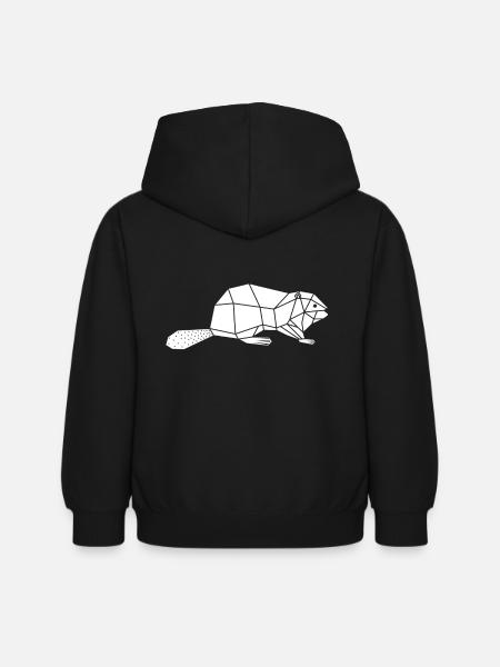 Biber - Kinder Hoodie - Schwarz