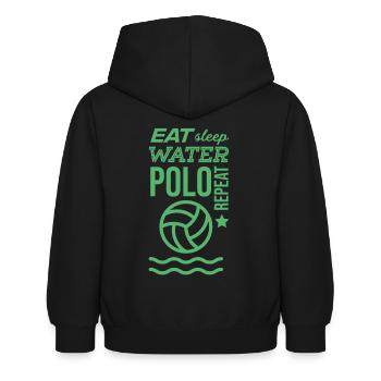 Wasserball Wasserball Wasserball Wasserball - Kinder Hoodie - Schwarz - Hinten - AI Model Kid Female (0cm)
