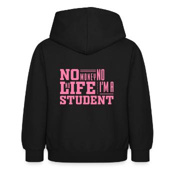Student - Kids Hoodie - black - Back - AI Model Kid Female (0cm)