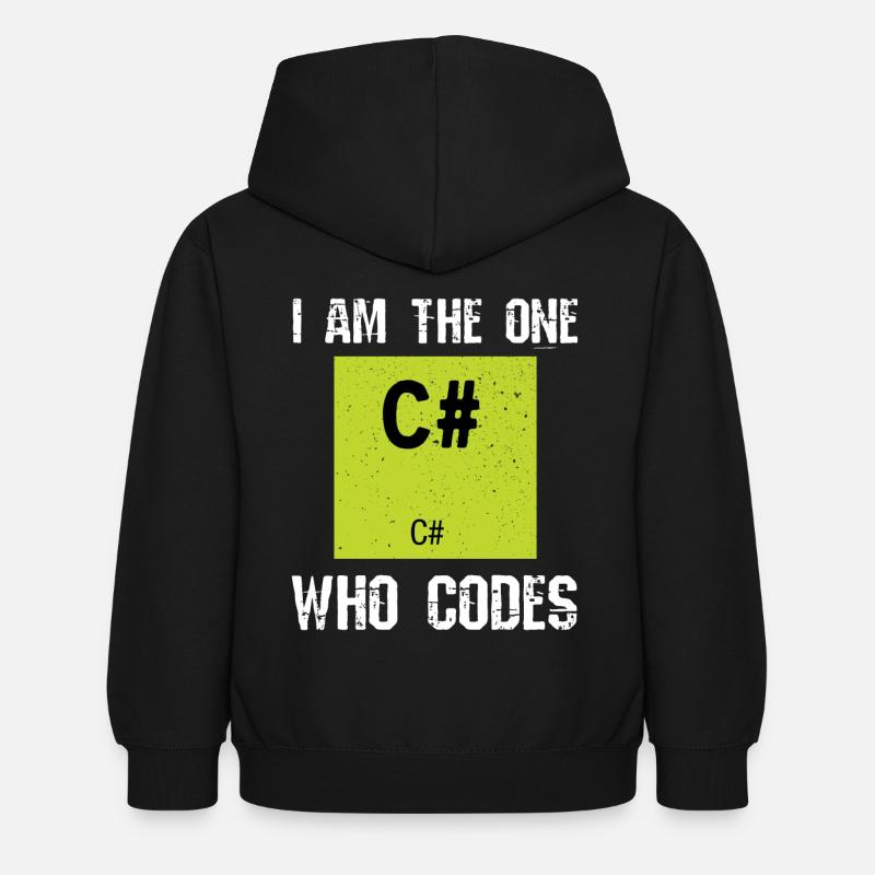 Programming C # Codes - Kids Hoodie - black