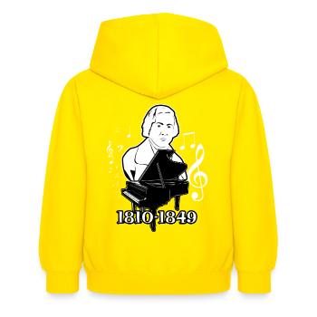 Frederic Chopin - Kids Hoodie - yellow - Back - AI Model Kid Female (0cm)