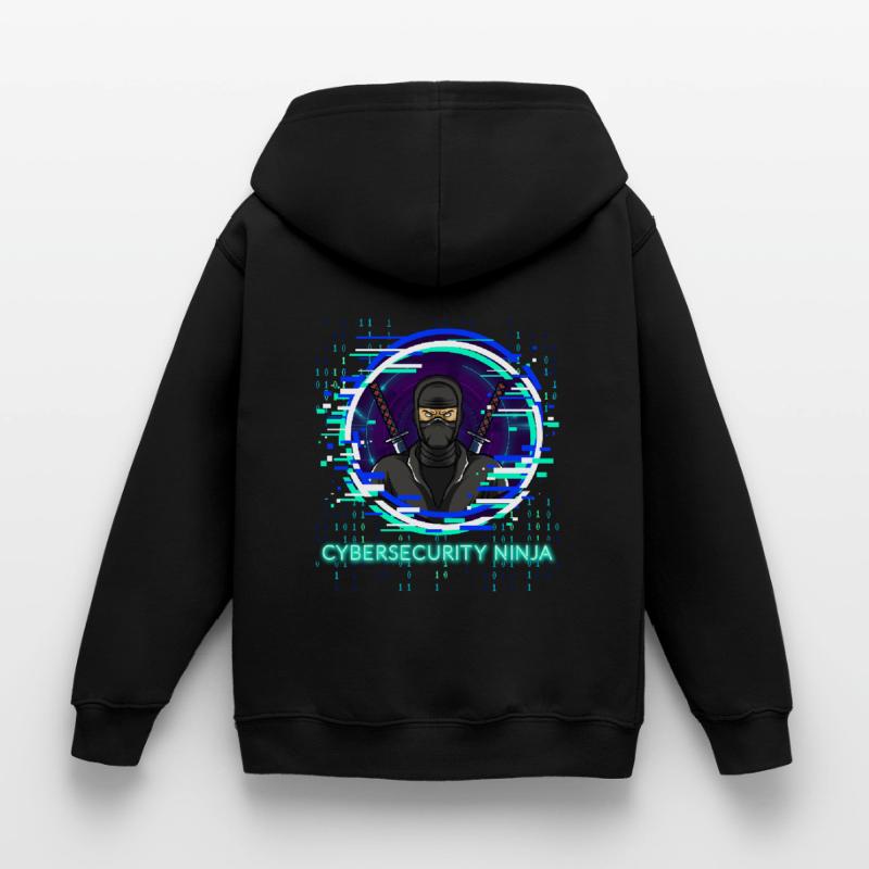 Cybersecurity Ninja Code Programmierer Nerd Kinder Hoodie