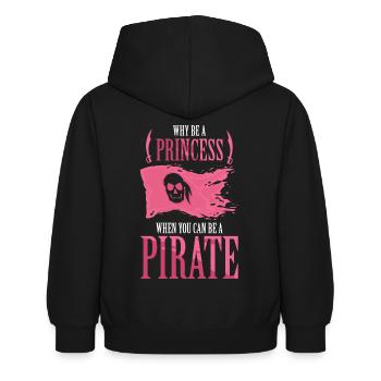 C'est une dame pirate drôle - Sweat à capuche Enfant - noir - Dos - AI Model Kid Female (0cm)