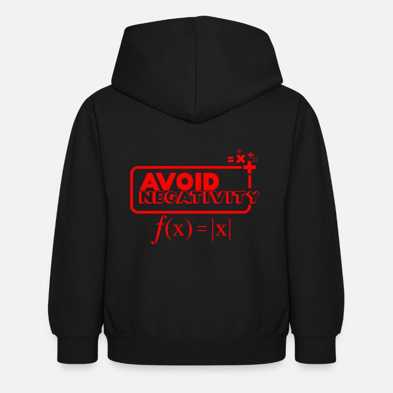 Avoid negativity - red - Kids Hoodie - black