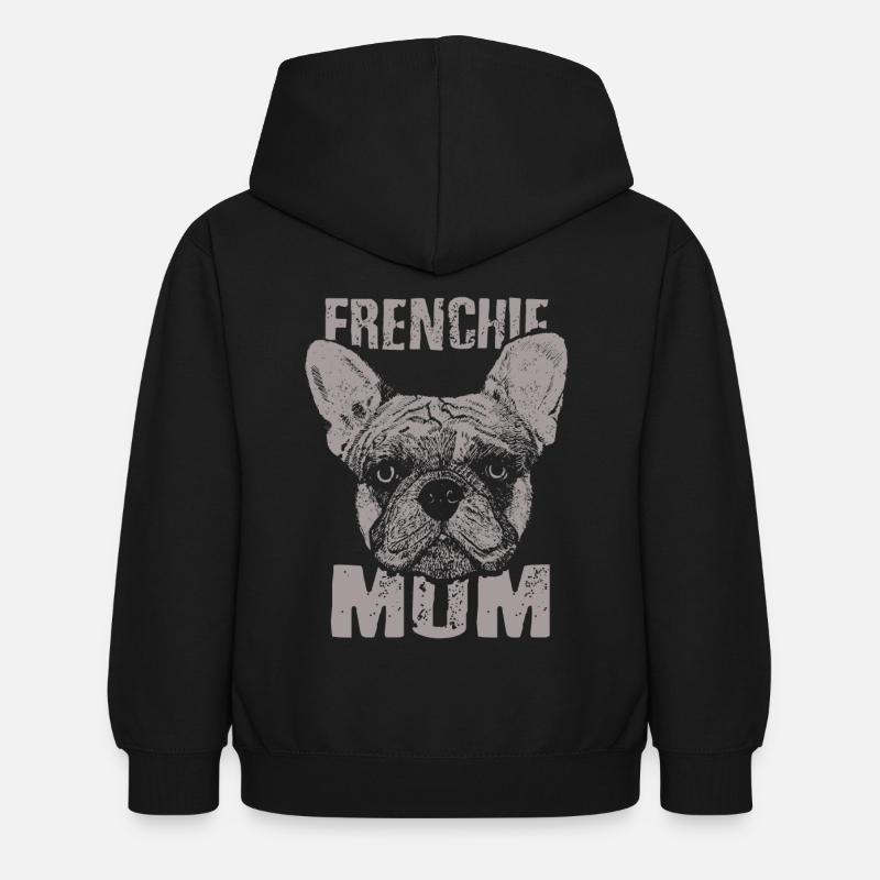 Frenchie Mor Hund elsker gave - Hoodie til børn - sort