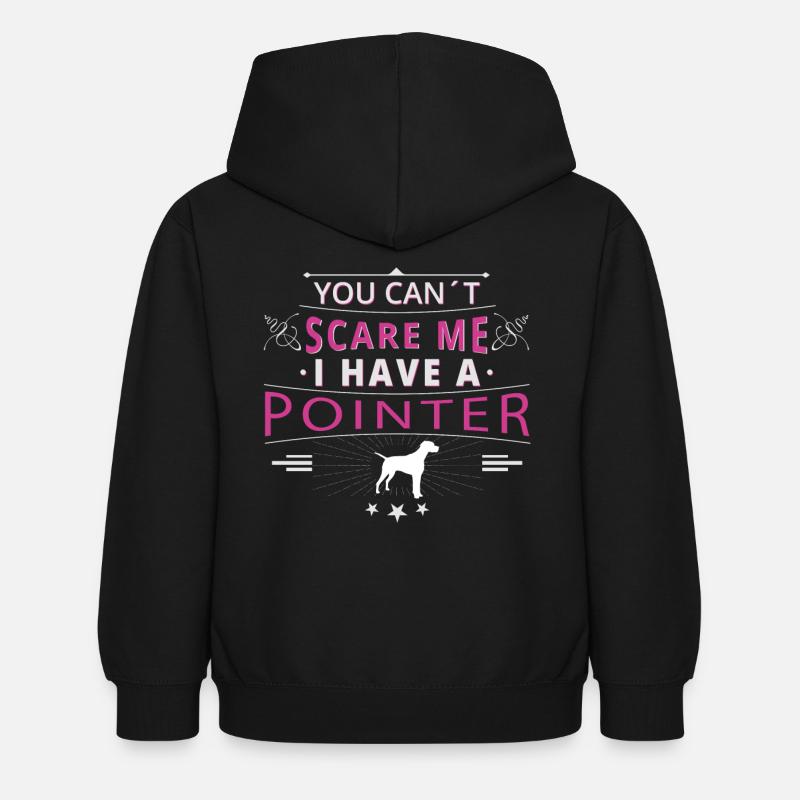 English pointer scare pointer - Kids Hoodie - black