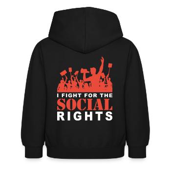Socialism Protest - Kids Hoodie - black - Back - AI Model Kid Female (0cm)