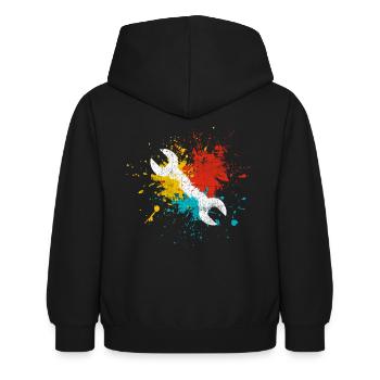 Outil - Sweat à capuche Enfant - noir - Dos - AI Model Kid Female (0cm)