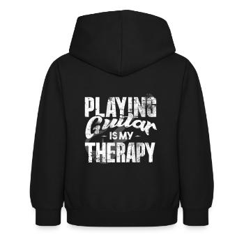 guitare - Sweat à capuche Enfant - noir - Dos - AI Model Kid Female (0cm)