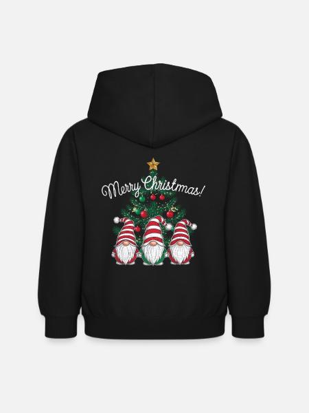 Gnom Weihnachtspullover Gnome Weihnachten - Kinder Hoodie - Schwarz