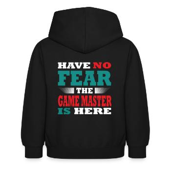 N’ayez pas peur que le Game Master soit là Tenue - Sweat à capuche Enfant - noir - Dos - AI Model Kid Female (0cm)
